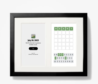 New York Times Wordle Framed Print