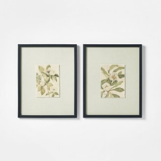Threshold x Studio McGee Floral Framed Wall Art (Set of 2)