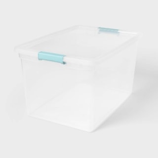 Clear Storage Bin with Latches