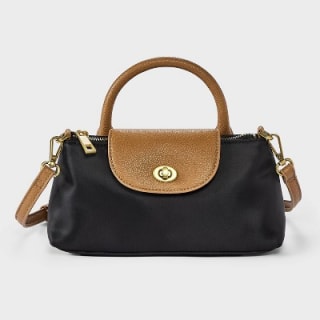 A New Day Elongated Nylon Top Handle Crossbody Bag