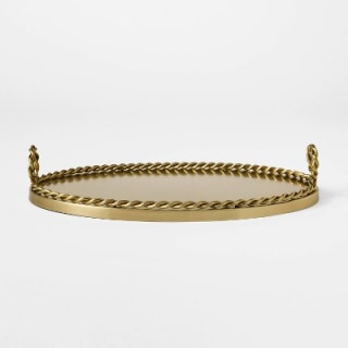 Threshold X Studio McGee Metal Braided Oval Decorative Tray 