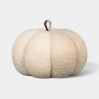 Threshold Faux Mohair Pumpkin-Shaped Throw Pillow