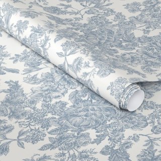 Threshold Toile Blue Floral Peel and Stick Wallpaper 
