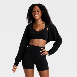 All in Motion Long Sleeve Cotton Balance Cropped Shrug