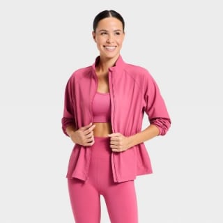 All in Motion Woven Peplum Jacket