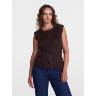 Scenario Button Front Textured Sweater Vest