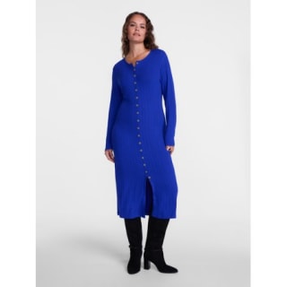 Scenario Cardigan Midi Dress with Long Sleeves