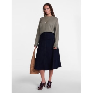 Scenario Flare Denim Skirt
