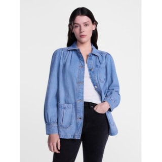Scenario Chore Jacket with Long Puff Sleeves
