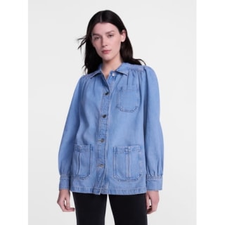 Scenario Chore Jacket with Long Puff Sleeves