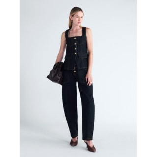 Scoop Denim Corset Top