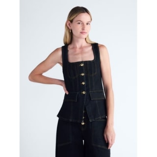 Scoop Denim Corset Top