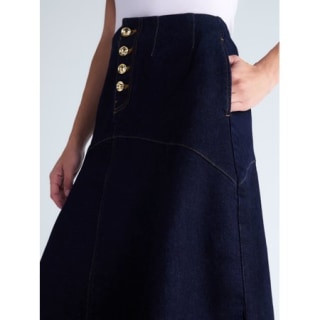 Scoop Flare Midi Skirt