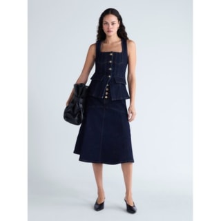 Scoop Flare Midi Skirt