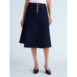 Scoop Flare Midi Skirt