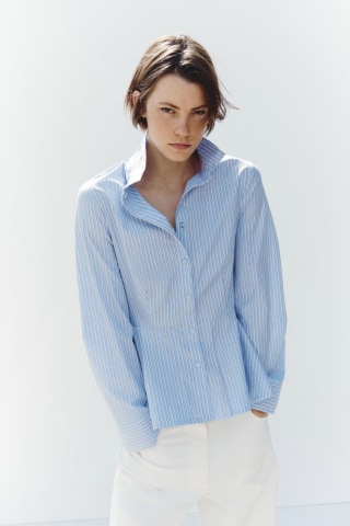H&M Women's Cotton Peplum Shirt