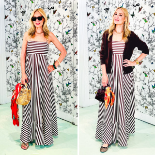 Nufiwi Striped Flowy Maxi Dress