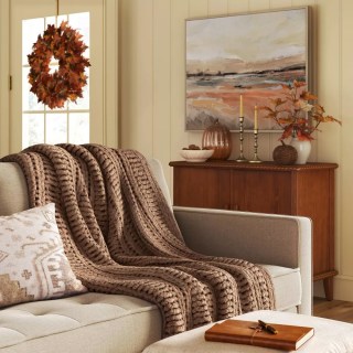 Threshold Chunky Chenille Rib Knit Throw