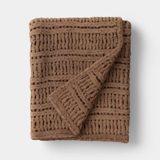 Threshold Chunky Chenille Rib Knit Throw