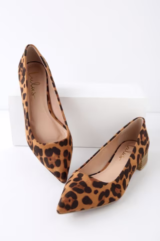 Alessia Leopard Suede Pointed-Toe Heels