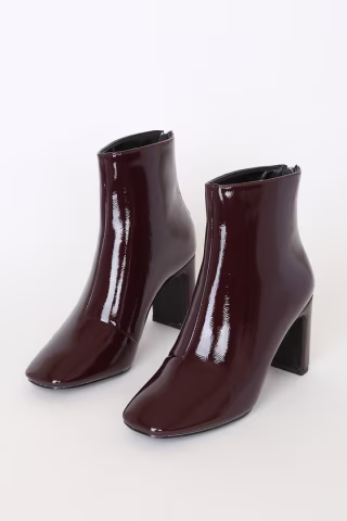 Rocia Patent High Heel Booties