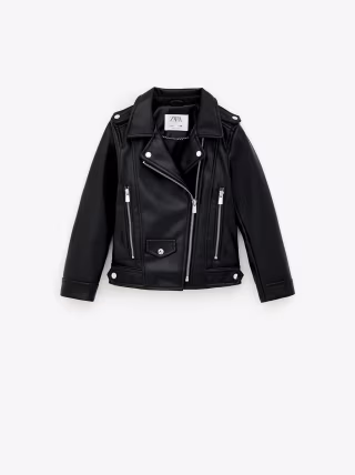 Zara Faux Leather Biker Jacket
