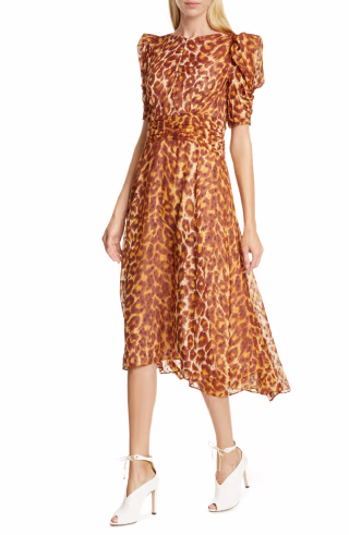 Kate Spade Panthera Clip Dot Silk Dress