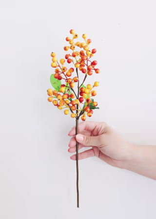 Orange and Red Fake Fall Berry Pick