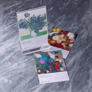 French Bouquets Plexi Desk Calendar 2020