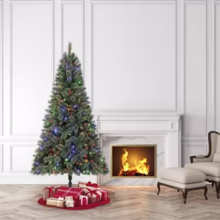 Holiday Time Pre-Lit 7.5' Liberty Pine Artificial Christmas Tree, Color Changing-Lights