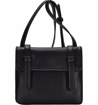 Flap Faux Leather Crossbody Bag