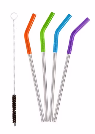 5 Piece Straw Set - Multi Color