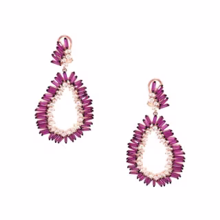 Pink Teardrop Earrings