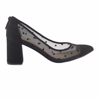 Holly - Black Dot Mesh