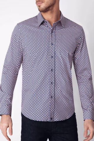 Buttercloth's Firestone in Navy / Orange