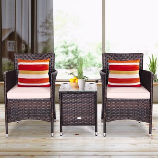 Gymax Outdoor Rattan Furniture Set