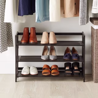 The Container Store Three-Tier Folding Shoe Rack