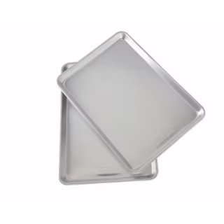 Nordicware Natural Aluminum Commercial Baker's Half Sheet (2 Pack), Silver