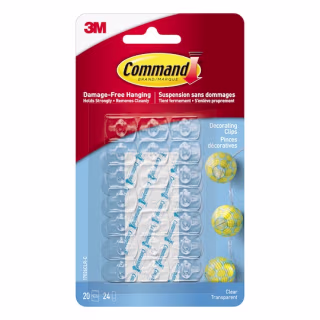 Command Clear Decorating Clips (Pack of 40)