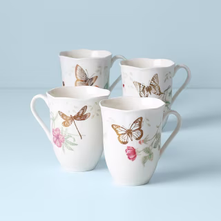 Lenox Butterfly Meadow Gold Mug Set