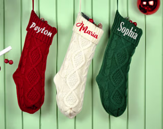 Knitted Embroidered Stocking