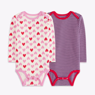 Organic Babysuit 2 Pack In Heart Mix?