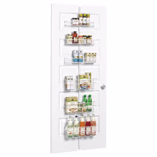 White Elfa Utility Pantry Over the Door Rack