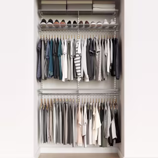 Elfa Classic 4' Platinum Closet Kit