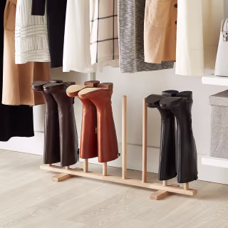 4-Pair Natural Boot Rack