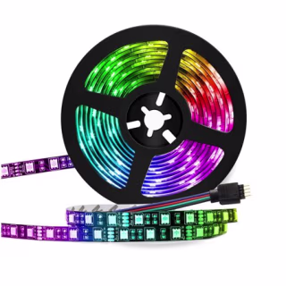 LED Light Strip, 16.4ft RGB LED Light Strip 5050 LED Tape Lights, Color Changing LED Rope Lights with Remote for Home