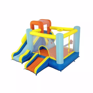 Wonder Hoops 10' Inflatable Bounce House Park with Basketball and Slide