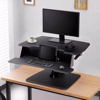 Eureka Ergonomic(R) Height Adjustable Sit Stand Desk - 31.5 Inch, Black