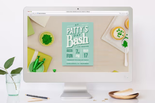 St. Patty's Vintage Poster St. Patrick's Day Online Invitations