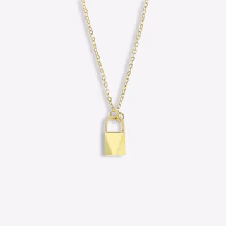Victoria Emerson Love Lock Gold Necklace
